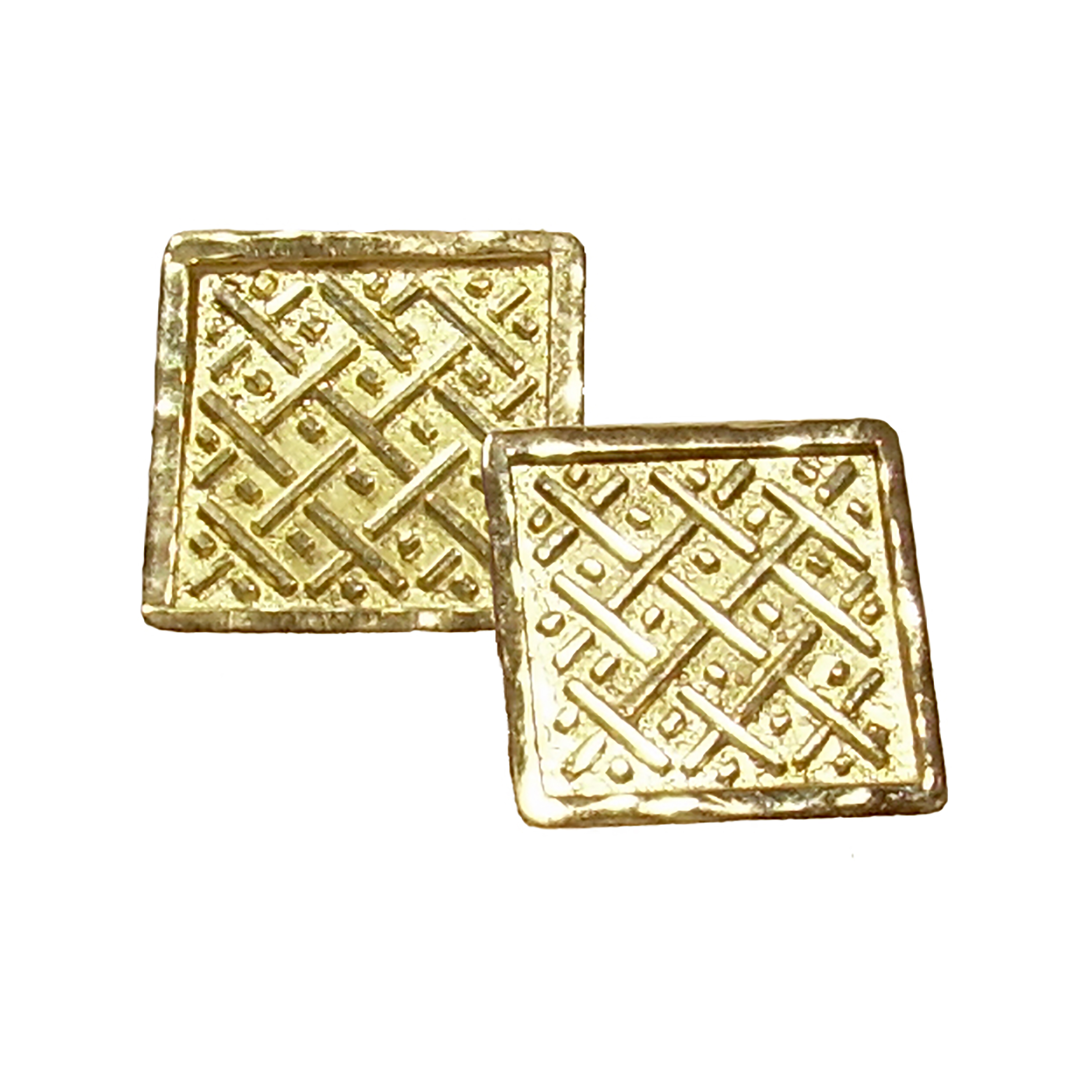 18K Kuba Square Earrings